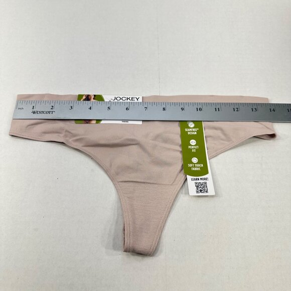 Jockey Women's Size Large Panty Thong Essentials Beige New With Tags - Picture 10 of 12